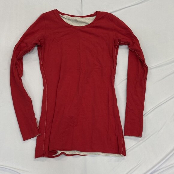 Lululemon Reversible Long Sleeve Top – Red/Grey – Size 6 - Picture 1 of 1